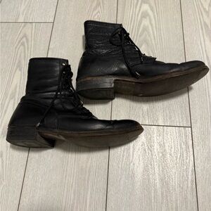 Biltrite 9.5 western lace up black leather boots equestrian horses outdoor work